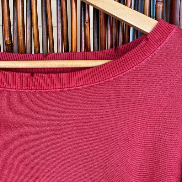 NWOT Free People Red Camden Sweatshirt - Picture 7 of 16